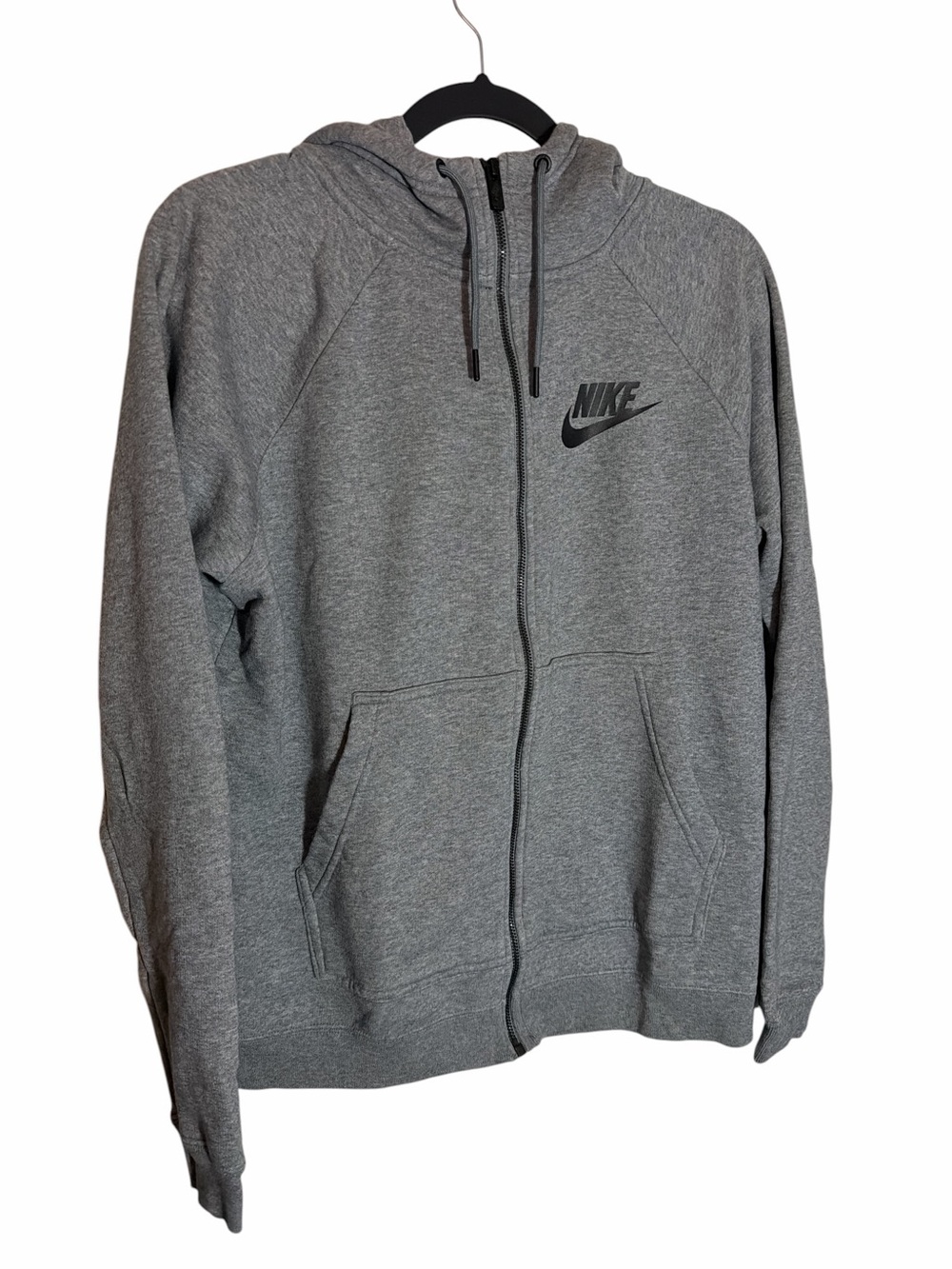 Nike Men's Sportswear Club Fleece Full-Zip Hoodie size medium heather gray